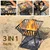 15.7 inch Outdoor Fire Pit Trapezoid Metal Wood Burning Firepit Stove for Backyard, Patio, Garden