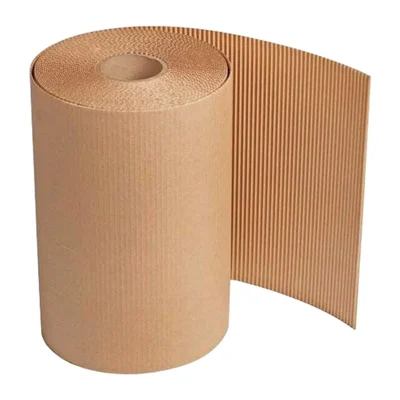 26 Inch x 5 meter 120 GSM 2 Ply Corrugated Brown Packaging Roll 