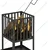 High-Quality Steel 55x32x32 Cm Garden Square Fire Basket with Handles