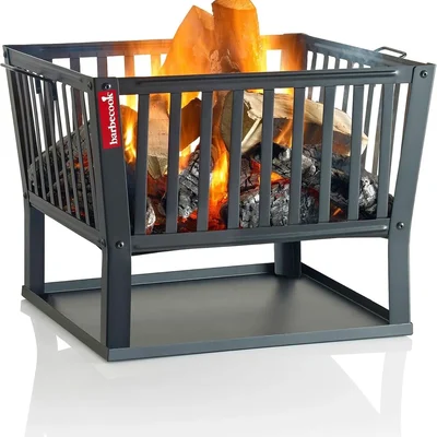 High-Heat Performance 62x62x49 Cm Classic Squadra Fire Basket Made of Lacquered Steel