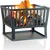 High-Heat Performance 62x62x49 Cm Classic Squadra Fire Basket Made of Lacquered Steel