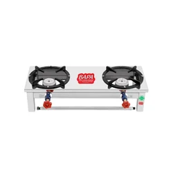 BAPA Commercial 12x30 inch Dual Burner Gas Bhatti With Free Accessories 