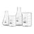 Bello (2pcs x 250ml), (2pcs x 25ml) Beakers and Conical Flasks with Graduation Marks, 3.3 Borosilicate Glass Material