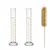 Bello 100ml x 2pcs Borosilicate 3.3 Glass Measuring Cylinder, Hexagonal Base with Cleaning Brush