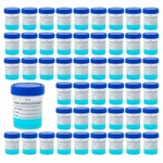 Bello 100pcs X 50ml Urine Sample Sterile Container with Lid and ID Label for Lab Testing