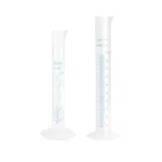Bello 10ml & 100ml Scientific Measuring Cylinder with Hexagonal Base & Blue Printed Graduation, 2pcs & Polypropylene Body