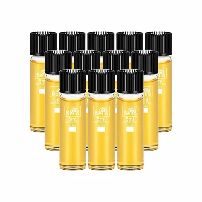 Bello 12pcs Clear Glass Vials Culture 5ml Tubes with PE Stopper, Leak-Proof Bottles for Oils, Liquids, Pills