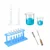 Bello 13 Lab Products- 2pcs Cylinders, 2pcs Beakers, Test Tube Stand, Holder & Cleaning Brush with 6pcs Test Tubes