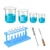 Bello 13 Lab Products- 4pcs Plastic Beakers, Test Tube Stand, Holder & Cleaning Brush with 6pcs Test Tubes 15X125mm