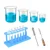 Bello 13 Products-Plastic Beaker 100ml, 250ml, 500ml & 1000ml, Stand, Holder & Brush with 6pcs Test Tubes 15X125mm