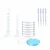 Bello 13pcs Set Polypropylene Cylinder 10ml, 25ml & 7pcs x 50mm Petri Dish, Dropper 3ml x 4pcs Set