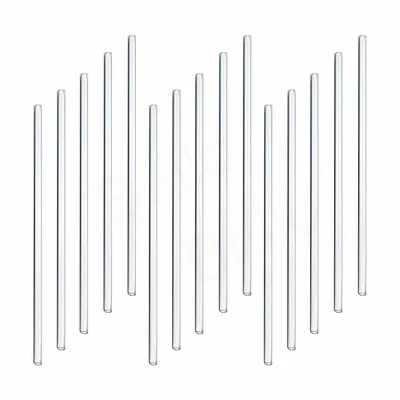 Bello 15pcs Borosilicate Glass Stirring Rod, 8 Inch Length for Mixing Liquid and Solids