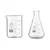 Bello 2 Pcs, 500 ml Beaker and 100 ml Conical Flask with Graduation Marks, Borosilicate 3.3 Glass