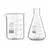 Bello 2 Pcs, 500 ml Beaker and 250 ml Conical Flask with Graduation Marks, Borosilicate 3.3 Glass