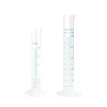 Bello 25ml & 50ml Scientific Measuring Cylinder with Hexagonal Base & Blue Printed Graduation, 2pcs & Polypropylene Body