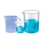 Bello 25ml and 1000ml Polypropylene Beakers with Graduation Marks and 250ml Measuring Jug Set for Laboratory