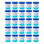 Bello 25pcs Polypropylene Urine Sample Bottles of 30ml with Lids for Nursing, Hospitals, Medical College