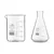 Bello 2pcs, 1000 ml Beaker and 100 ml Conical Flask with Graduation Marks, Borosilicate 3.3 Glass