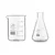 Bello 2pcs, 1000 ml Beaker and 50 ml Conical Flask with Graduation Marks, Borosilicate 3.3 Glass