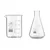 Bello 2pcs Borosilicate 3.3 Glass 250 ml Beaker and 25 ml Conical Flask with Graduation Marks