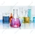 Bello 2pcs Borosilicate Glass 250ml Conical Flask & 25ml Reagent Bottle with Blue Screw Cap