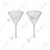 Bello 2 Pcs 35 mm Dia Polypropylene Funnel for Liquid Transfer