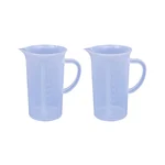 Bello 2pcs x 1000ml Polypropylene Measuring Jug with Handle for Laboratory