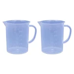 Bello 2pcs x 250ml Polypropylene Measuring Jug with Handle for Lab Kitchen