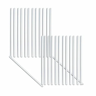 Bello 30pcs Borosilicate Glass Stirring Rod, 8 inch Length for Mixing Liquids and Solids