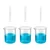 Bello 3pcs x 100ml Measuring Cylinder & 3pcs x 1000ml Measuring Beaker with Blue Printed Graduation, Polypropylene Material