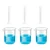 Bello 3pcs x 100ml Measuring Cylinder & 3pcs x 25ml Measuring Beaker with Blue Printed Graduation, Polypropylene Material
