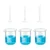 Bello 3pcs x 10ml Measuring Cylinder & 3pcs x 250ml Measuring Beaker with Blue Printed Graduation, Polypropylene Material