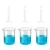 Bello 3pcs x 10ml Measuring Cylinder & 3pcs x 500ml Measuring Beaker with Blue Printed Graduation, Polypropylene Material