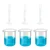 Bello 3pcs x 10ml Measuring Cylinder & 3pcs x 50ml Measuring Beaker with Blue Printed Graduation, Polypropylene Material