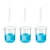 Bello 3pcs x 250ml Measuring Cylinder & 3pcs x 250ml Measuring Beaker with Blue Printed Graduation, Polypropylene Material