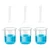Bello 3pcs x 250ml Measuring Cylinder & 3pcs x 25ml Measuring Beaker with Blue Printed Graduation, Polypropylene Material