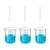 Bello 3pcs x 250ml Measuring Cylinder & 3pcs x 500ml Measuring Beaker with Blue Printed Graduation, Polypropylene Material
