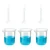 Bello 3pcs x 25ml Measuring Cylinder & 3pcs x 100ml Measuring Beaker with Blue Printed Graduation, Polypropylene Material