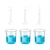 Bello 3pcs x 25ml Measuring Cylinder & 3pcs x 250ml Measuring Beaker with Blue Printed Graduation, Polypropylene Material