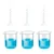 Bello 3pcs x 25ml Measuring Cylinder & 3pcs x 25ml Measuring Beaker with Blue Printed Graduation, Polypropylene Material
