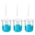 Bello 3pcs x 25ml Measuring Cylinder & 3pcs x 50ml Measuring Beaker with Blue Printed Graduation, Polypropylene Material