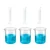 Bello 3pcs x 50ml Measuring Cylinder & 3pcs x 1000ml Measuring Beaker with Blue Printed Graduation, Polypropylene Material