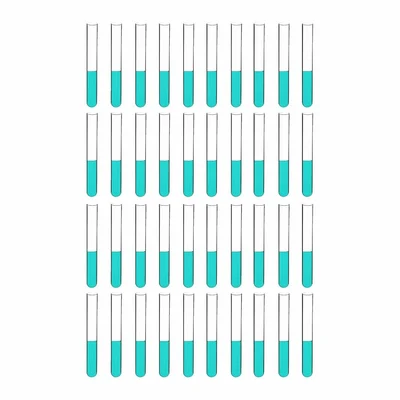 Bello 40pcs Borosilicate Glass 12x75mm Test Tube Round Bottom, Ideal for School, College, Lab Laboratory