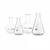 Bello 4pcs (100ml & 250ml) Borosilicate Glass Long Neck Boiling Flask with Round Bottom & Conical Flask