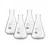 Bello 4pcs Borosilicate 3.3 Glass 250ml Conical Flask with Graduation Marks for Laboratory