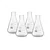Bello 4pcs Borosilicate 3.3 Glass 500ml Conical Flask with Graduation Marks for Laboratory