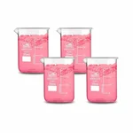 Bello 4pcs Borosilicate 3.3 Glass Beaker 25 ml with Graduation Marks for Laboratory