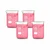 Bello 4pcs Borosilicate 3.3 Glass Beaker 25 ml with Graduation Marks for Laboratory