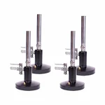 Bello 4pcs Bunsen Burner with Stop Cock and Brass Pipe for Lab Use