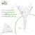 Bello 4pcs x 100ml Long Stem Funnel, Polypropylene Material for Laboratory